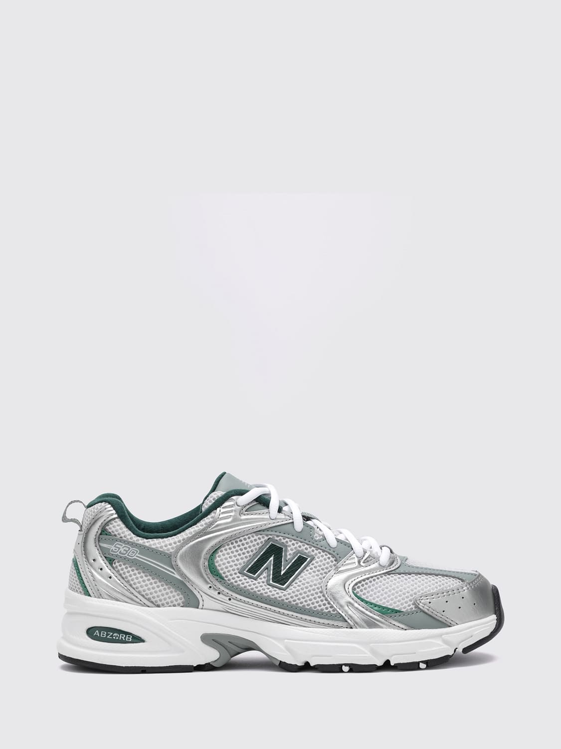 NEW BALANCE BASKETS: Baskets 530 New Balance en cuir synthétique et mesh avec semelle ABZORB, Argent - Img 1