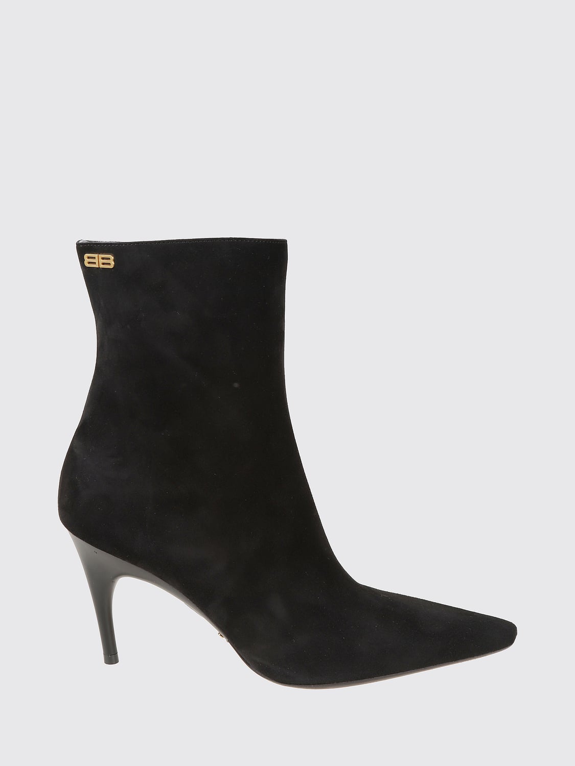 BALENCIAGA BOTAS: Botines Duchesse Balenciaga de ante con tacón de aguja, Negro - Img 1