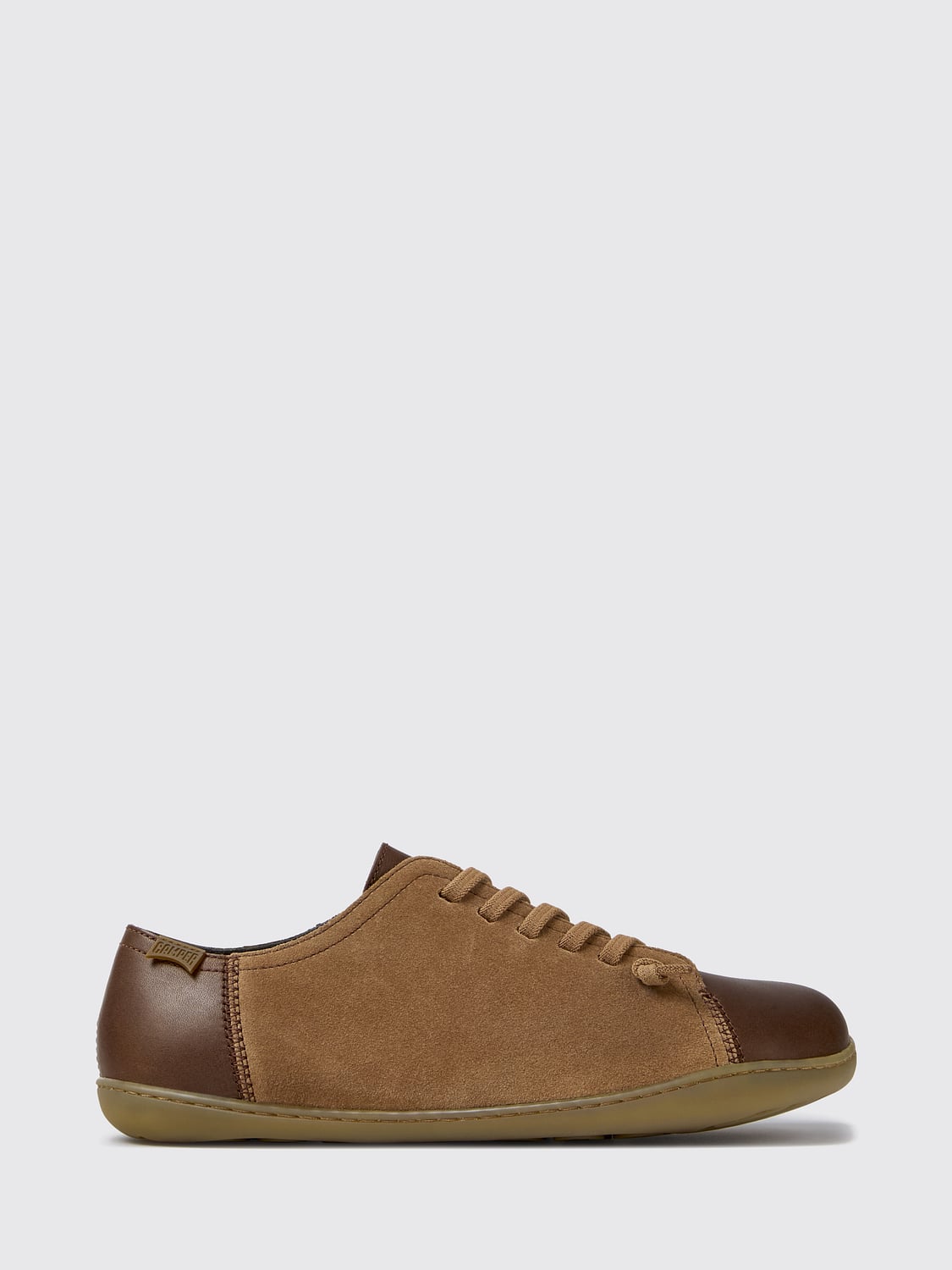 CAMPER SNEAKERS: Camper Twins Bicolour Suede Slip-On Sneakers, Brown - Img 1