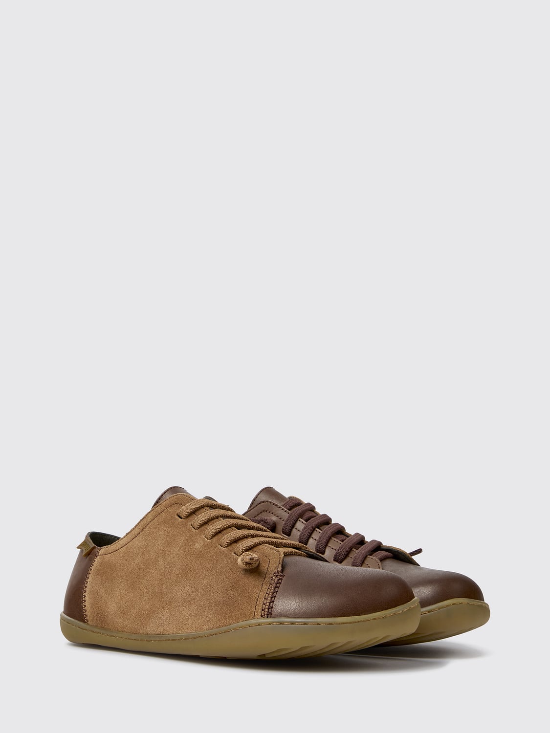CAMPER SNEAKERS: Camper Twins Bicolour Suede Slip-On Sneakers, Brown - Img 2