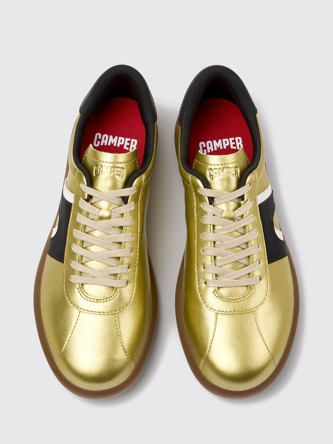 CAMPER SNEAKERS: Sneakers basse Pelotas Soller Camper in pelle con soletta OrthoLite®, Giallo - Img 4