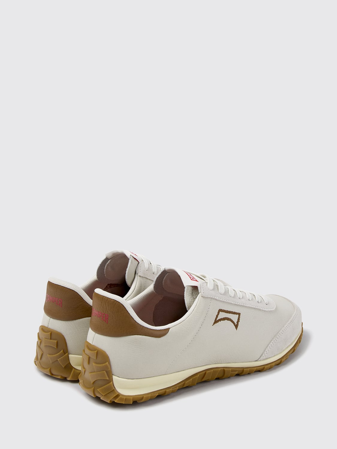 CAMPER SNEAKERS: Sneakers basse Drift Walk Camper in pelle di vitello con suola Vibram, Bianco - Img 3