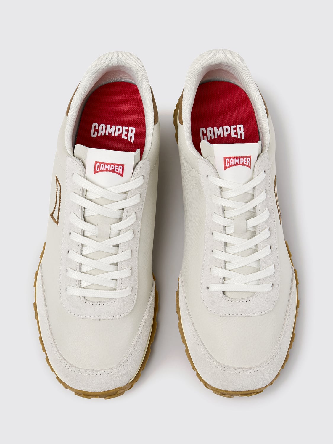 CAMPER SNEAKERS: Sneakers basse Drift Walk Camper in pelle di vitello con suola Vibram, Bianco - Img 4