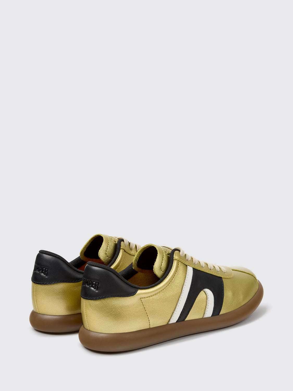 CAMPER スニーカー: CAMPER Pelotas Soller カーフスキン ローカットスニーカー コントラストロゴ入り, イエロー - Img 3