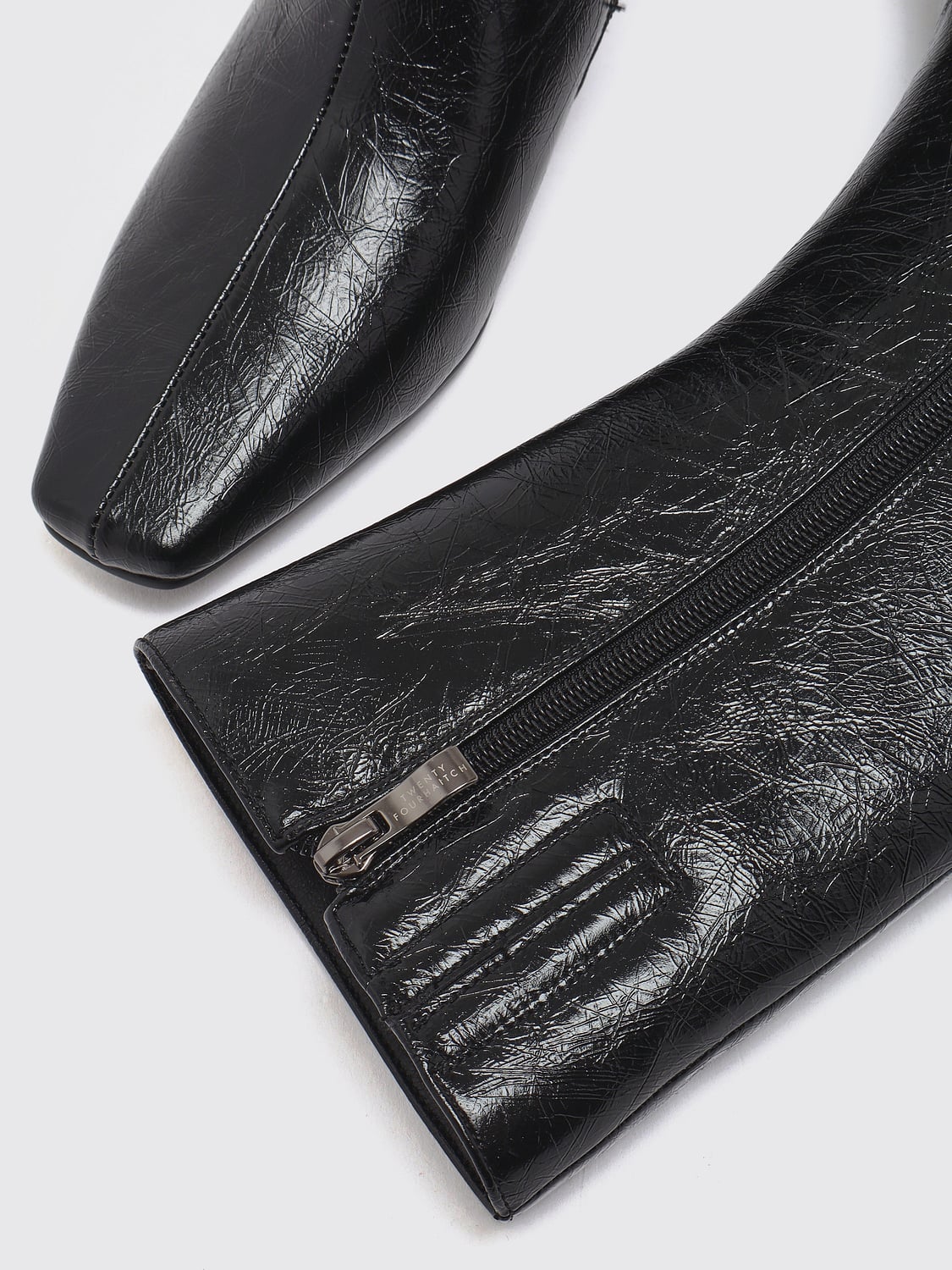 TWENTY FOURHAITCH FLACHE STIEFELETTEN: Flache stiefeletten damen Twenty Fourhaitch, Schwarz - Img 4
