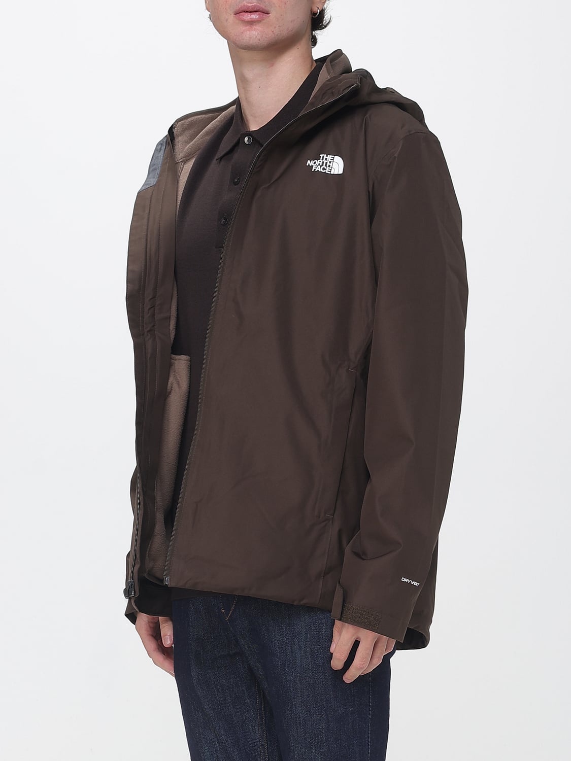 THE NORTH FACE GIACCA: Giacca a vento Quest The North Face con cappuccio e tecnologia DryVent™, Marrone - Img 3