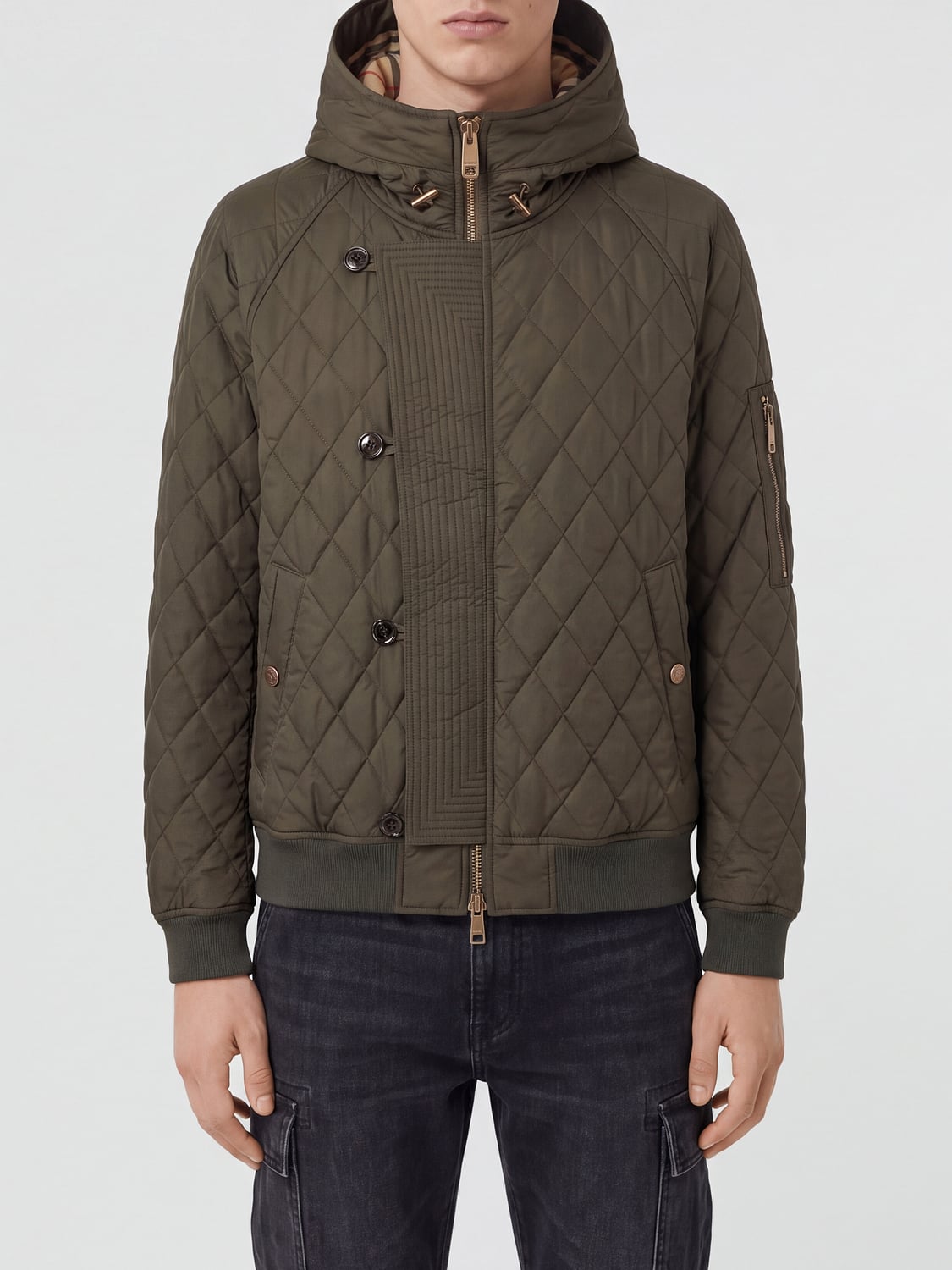 BURBERRY JACKET: Jacket men Burberry, Military - Img 1