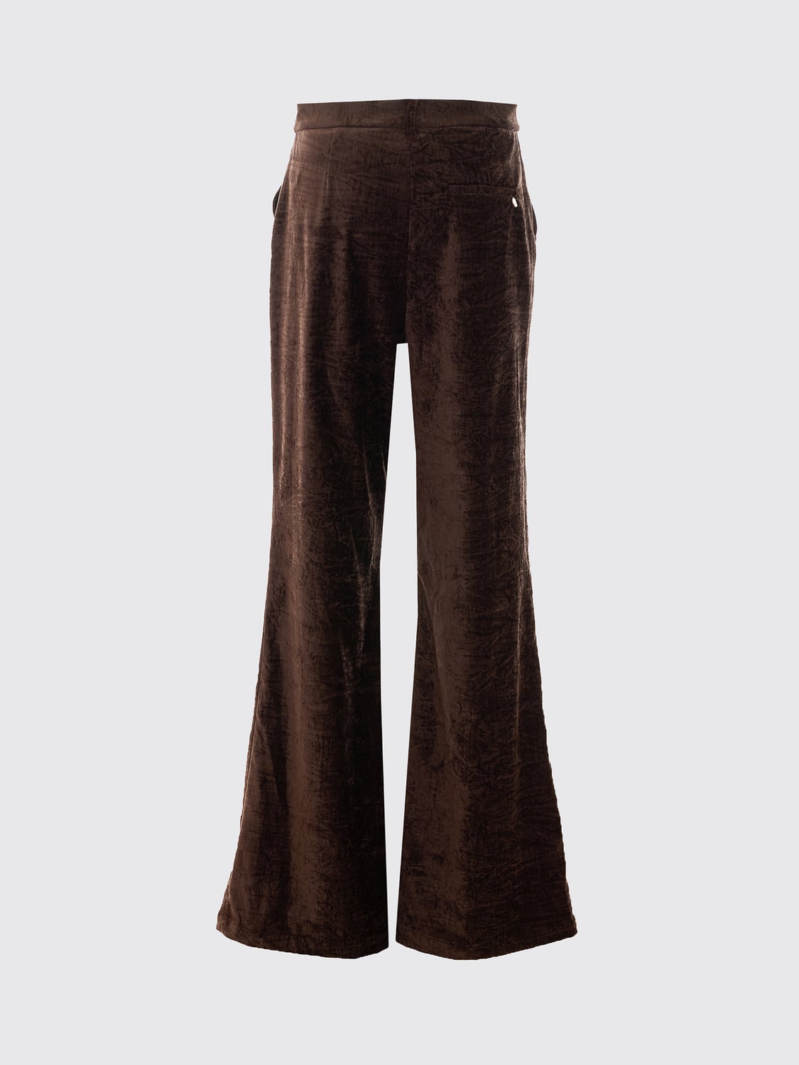 LIU JO HOSE: Ausgestellte Cordhose mit mittlerer Leibhöhe von LIU JO mit verdecktem Verschluss, Braun - Img 3