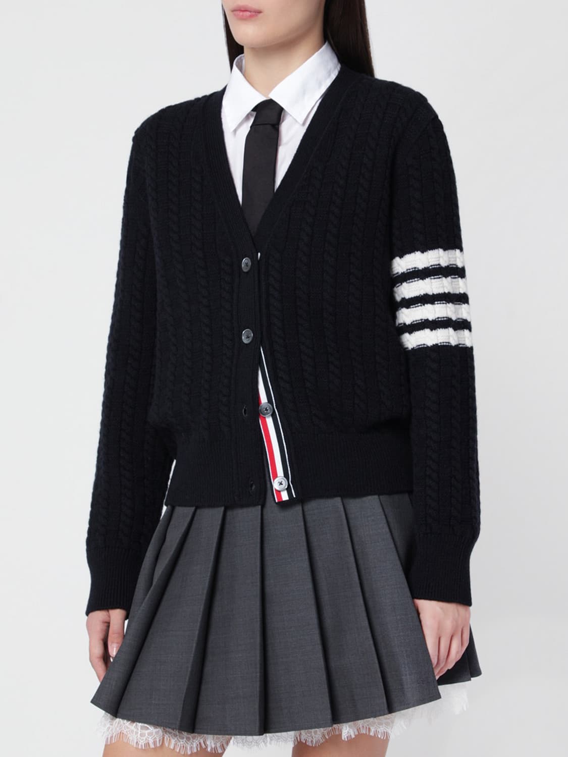 THOM BROWNE PULL: Pull femme Thom Browne, Bleu - Img 1
