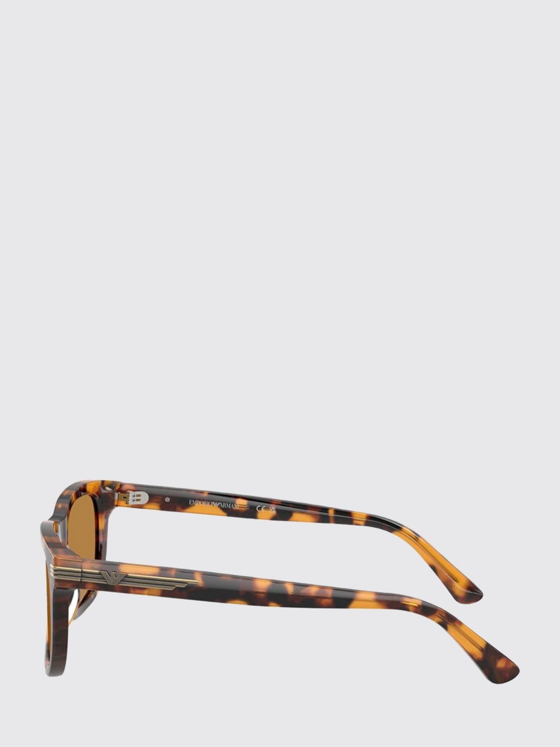 EMPORIO ARMANI SUNGLASSES: Emporio Armani Rectangular Tortoiseshell Acetate Sunglasses, Brown - Img 3