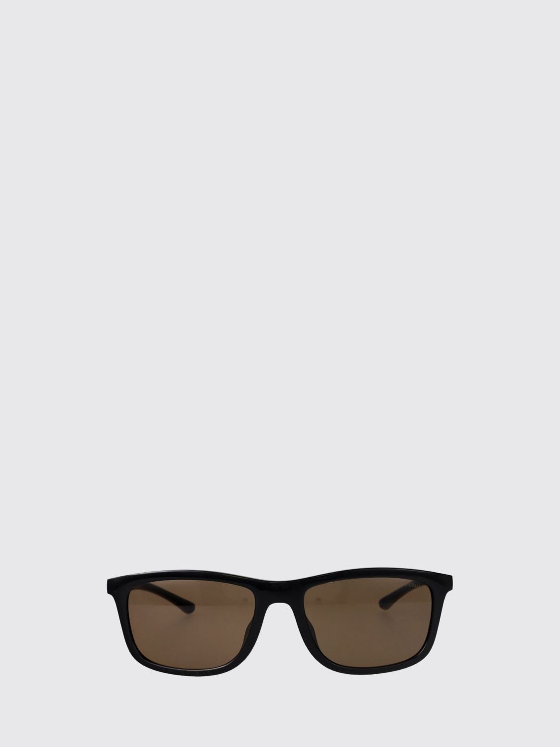EMPORIO ARMANI SUNGLASSES: Emporio Armani Aviator Sunglasses in Nylon with Tonal Logo, Brown - Img 2
