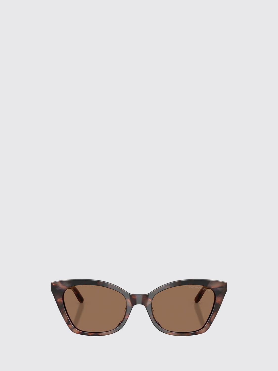 EMPORIO ARMANI OCCHIALI DA SOLE: Occhiali da sole Emporio Armani a farfalla in acetato tartarugato, Marrone - Img 2