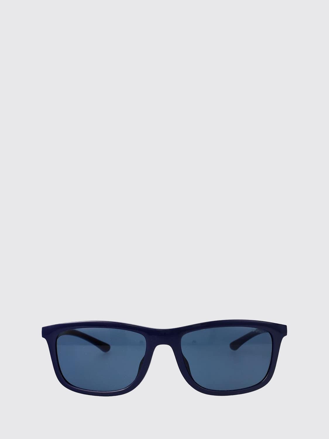 EMPORIO ARMANI SUNGLASSES: Emporio Armani Rectangular Sunglasses in Navy Blue Nylon with Tonal Logo, Navy - Img 2