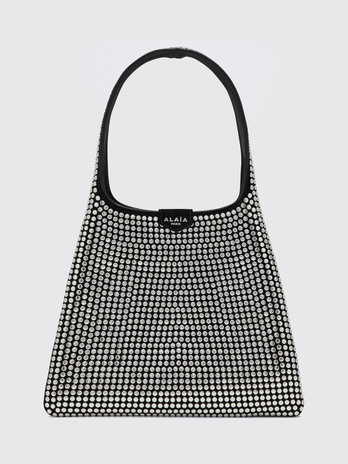 ALAÏA BORSA A SPALLA: Borsa a spalla donna AlaÏa, Nero - Img 1