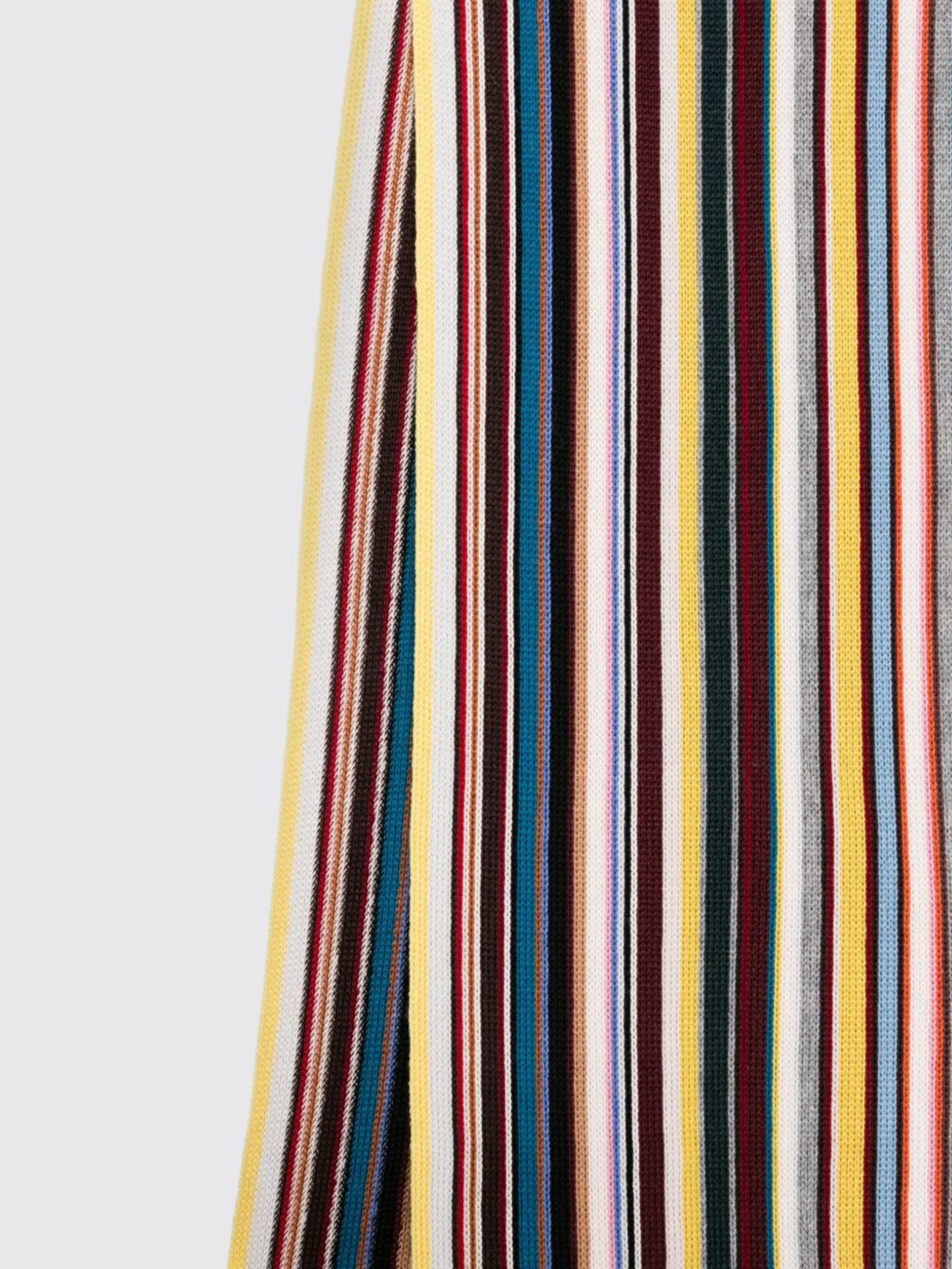 PAUL SMITH ÉCHARPE: Écharpe Paul Smith à rayures multicolores en pure laine mérinos avec franges, Multicolore - Img 2