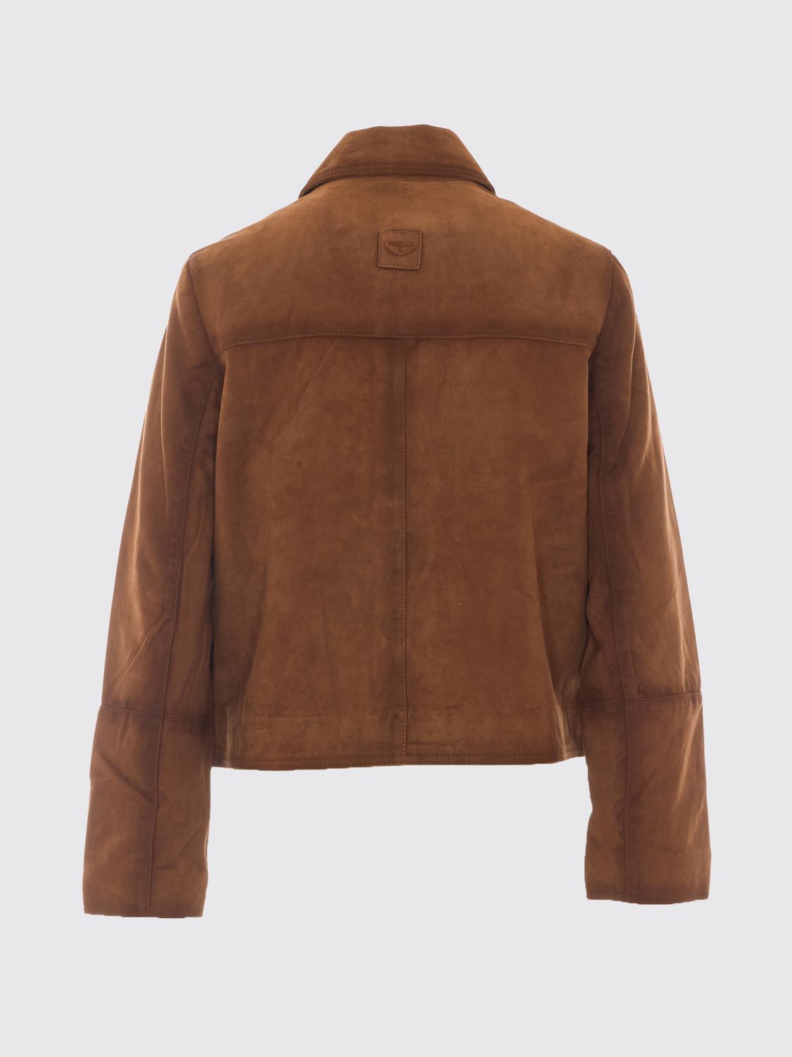 ZADIG & VOLTAIRE JACKE: Lessa Hemdjacke aus Veloursleder von Zadig & Voltaire mit klassischem Kragen, Braun - Img 3