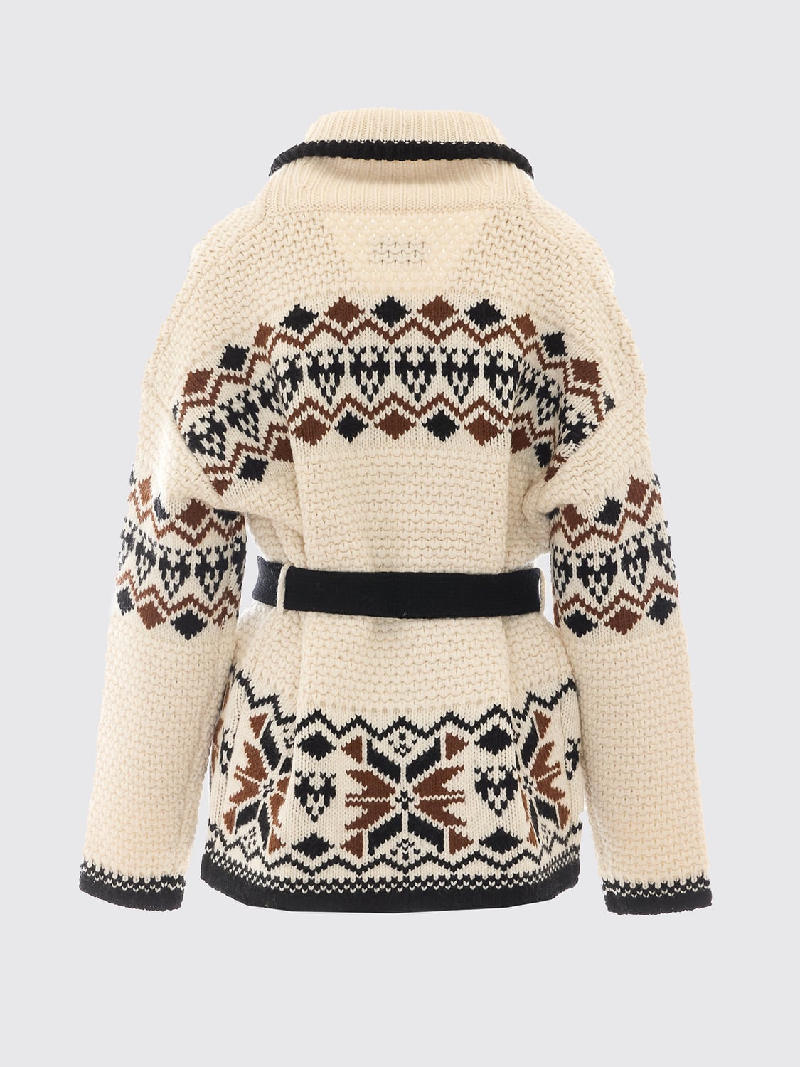 ZADIG & VOLTAIRE PULLOVER: Robe-Cardigan Zadig & Voltaire aus Wolle und Kaschmir mit Jacquard-Muster, Weiß - Img 3