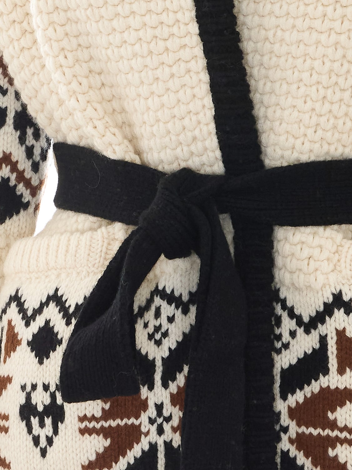 ZADIG & VOLTAIRE PULLOVER: Robe-Cardigan Zadig & Voltaire aus Wolle und Kaschmir mit Jacquard-Muster, Weiß - Img 4