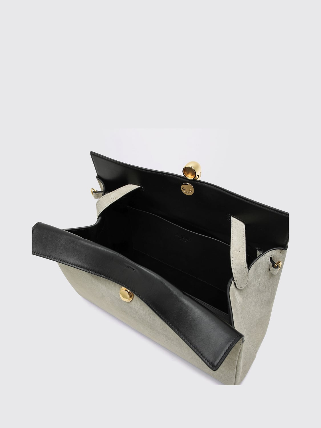 JACQUEMUS BORSA A MANO: Borsa a mano Valérie Jacquemus in pelle di agnello goffrata con tracolla, Grigio - Img 5