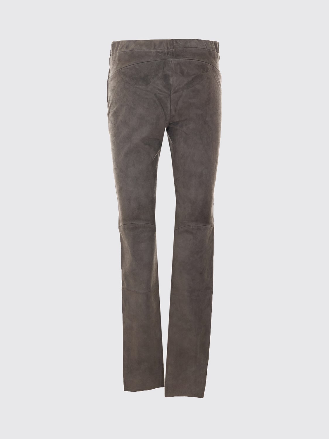 ARMA PANTALONES: Pantalones skinny Arma de talle medio en piel de cordero de ante, Gris - Img 3