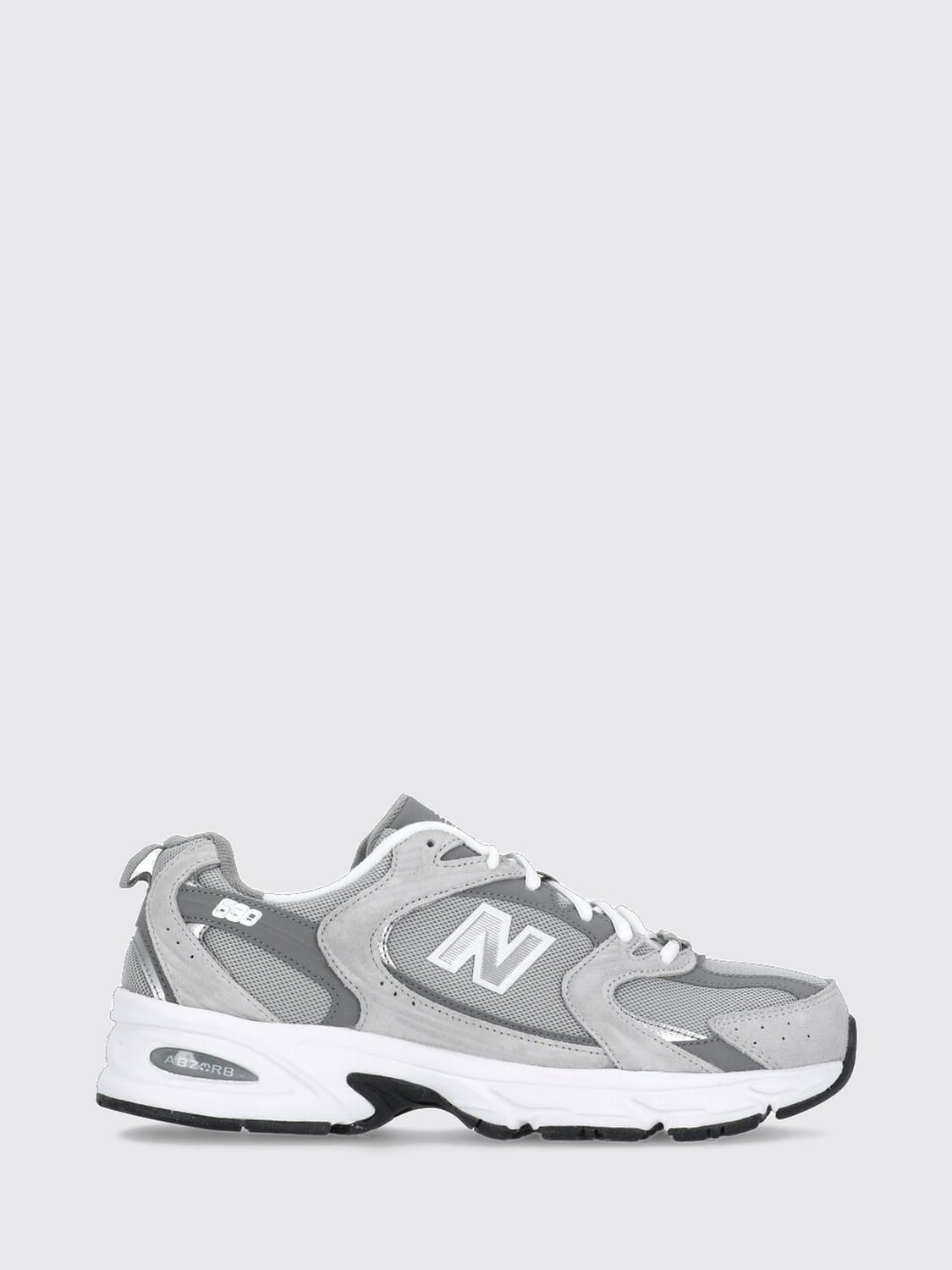 NEW BALANCE SNEAKERS: New Balance 530 Suede and Mesh Low-Top Sneakers with Side Logo, Grey - Img 1