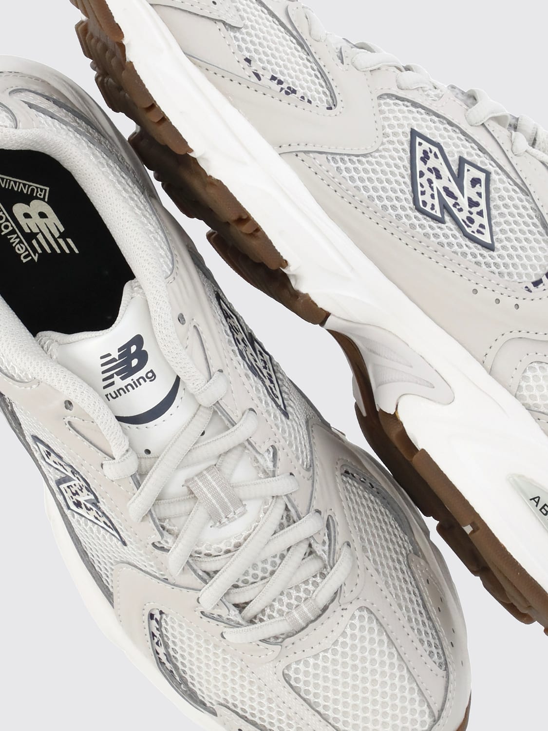 NEW BALANCE SNEAKERS: New Balance 530 Synthetic Leather and Mesh Sneakers with ABZORB Midsole, Grey - Img 4