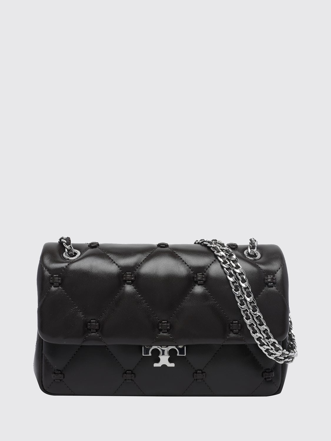 TORY BURCH MINITASCHE: Gesteppte Bunny Knot Mini-Tasche Tory Burch aus genarbtem Kalbsleder, Braun - Img 1
