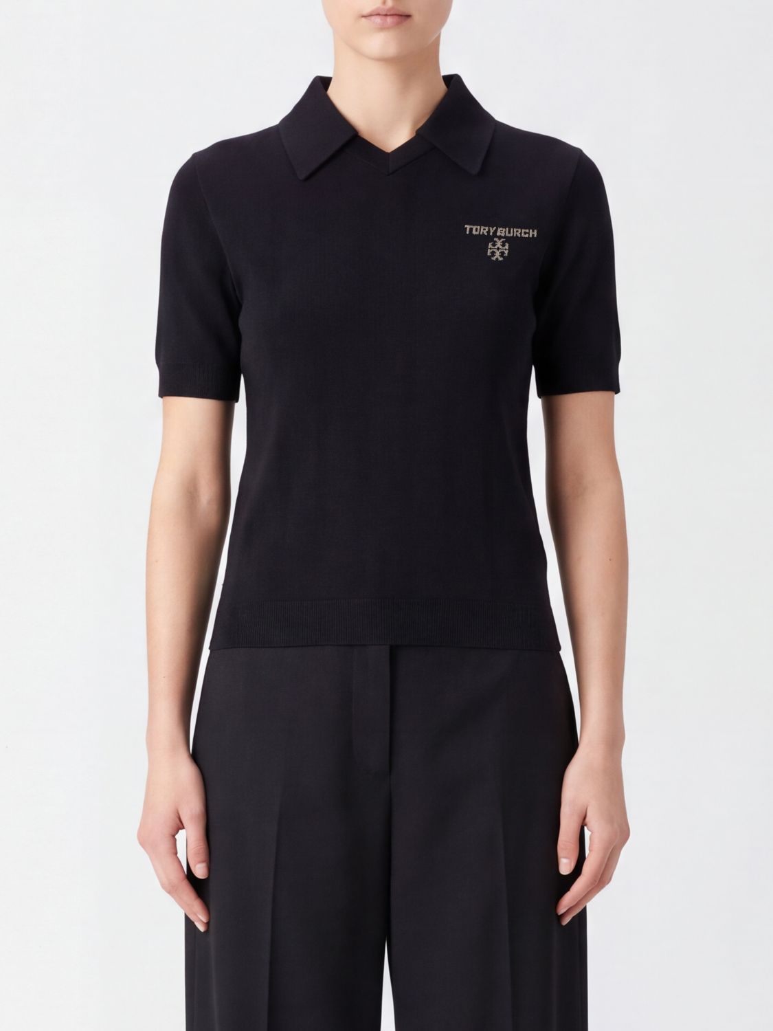 TORY BURCH POLO: Polo damen Tory Burch, Schwarz - Img 1