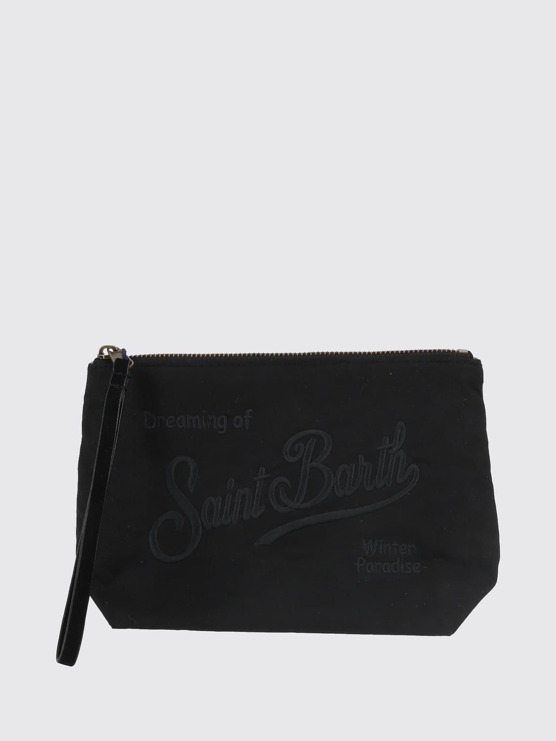 MC2 SAINT BARTH BORSA MINI: Mini borsa a mano Aline MC2 Saint Barth in cotone cerato con motivo tartan, Fa03 - Img 1