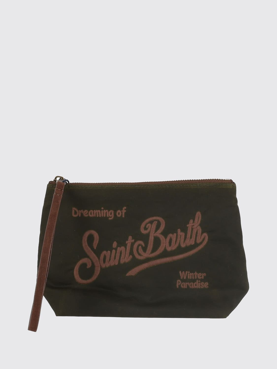 MC2 SAINT BARTH BORSA MINI: Mini borsa a mano Aline MC2 Saint Barth in cotone cerato con motivo tartan, Fa05 - Img 1