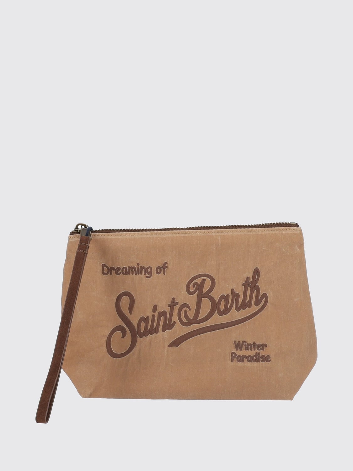 MC2 SAINT BARTH BORSA MINI: Mini borsa a mano Aline MC2 Saint Barth in cotone cerato con motivo tartan, Fa06 - Img 1