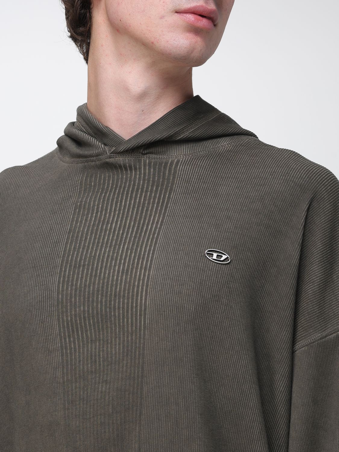 DIESEL SUDADERA: Sudadera hombre Diesel, Verde - Img 3