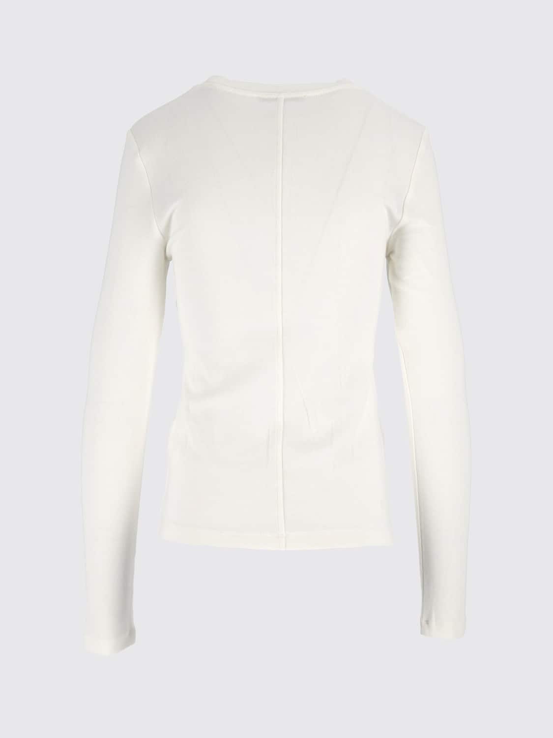 ELEH CAMISETA: Camiseta de manga larga y cuello redondo Eleh en mezcla de algodón con corte slim, Blanco - Img 3