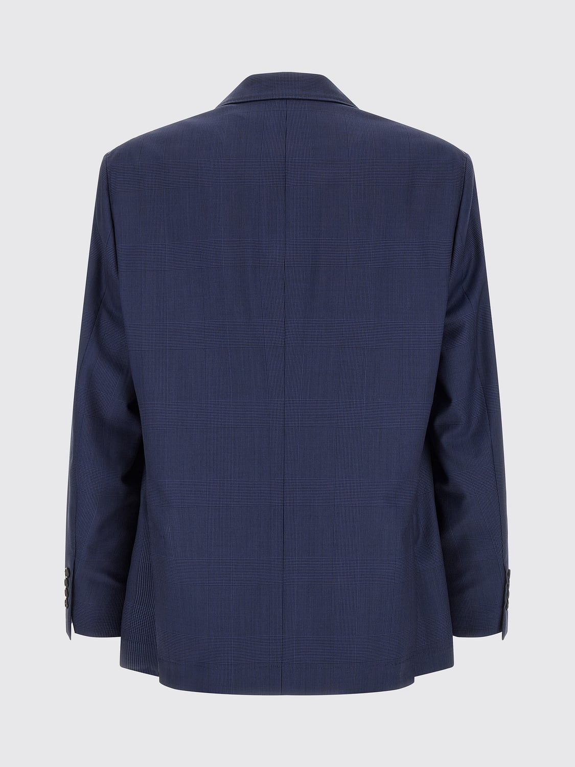 BRUNELLO CUCINELLI JACKET: Single-Breasted Two-Button Blazer Brunello Cucinelli with Peak Lapels, Blue - Img 3