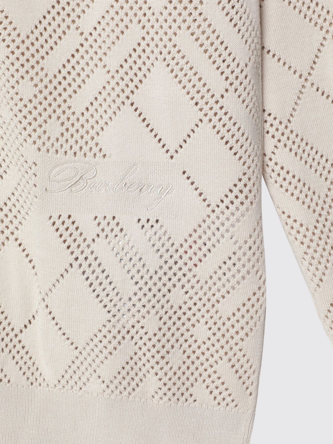 BURBERRY PULLOVER: Pullover kinder Burberry, Beige - Img 2