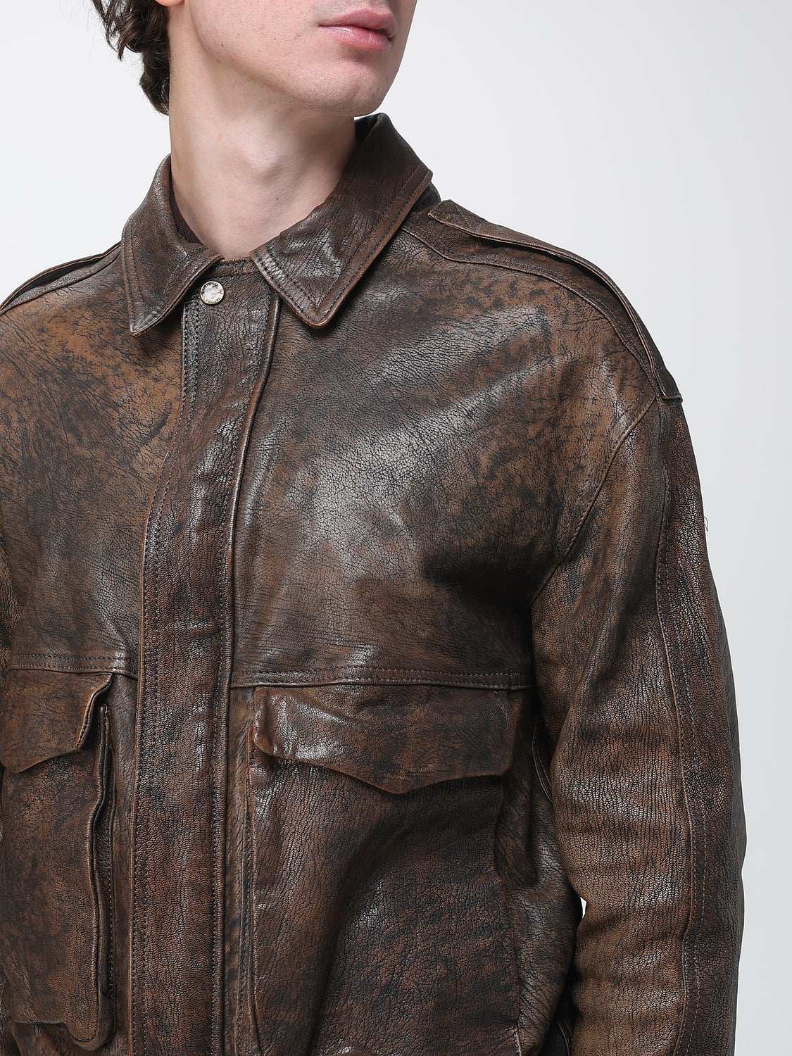 SALVATORE SANTORO JACKET: Jacket men Salvatore Santoro, Brown - Img 4