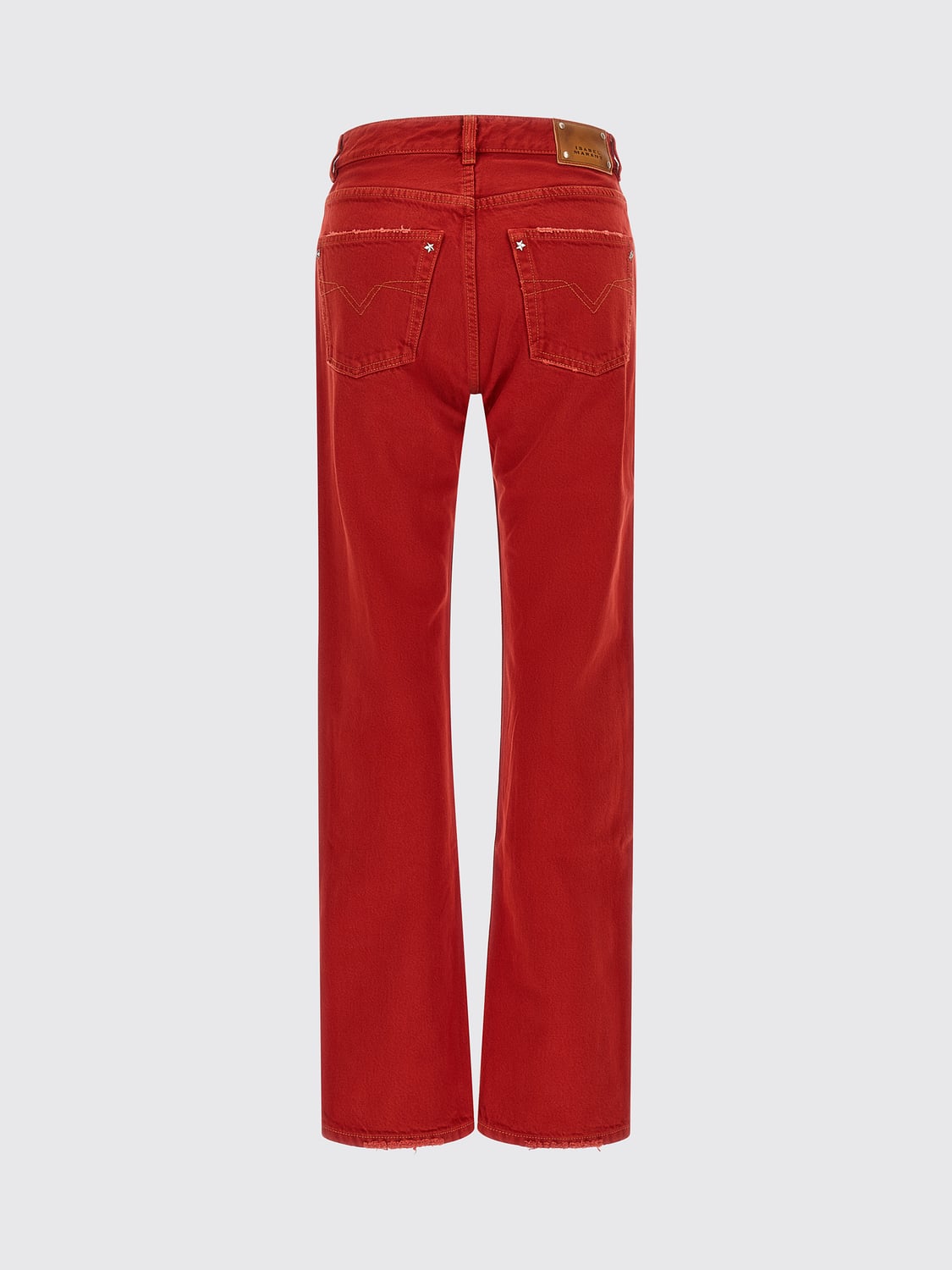 ISABEL MARANT VAQUEROS: Vaqueros mujer Isabel Marant, Rojo - Img 3