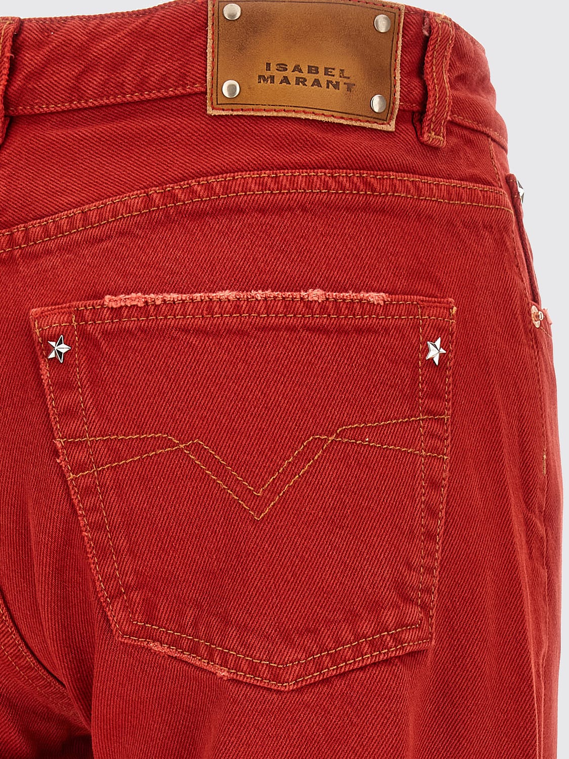 ISABEL MARANT VAQUEROS: Vaqueros mujer Isabel Marant, Rojo - Img 4