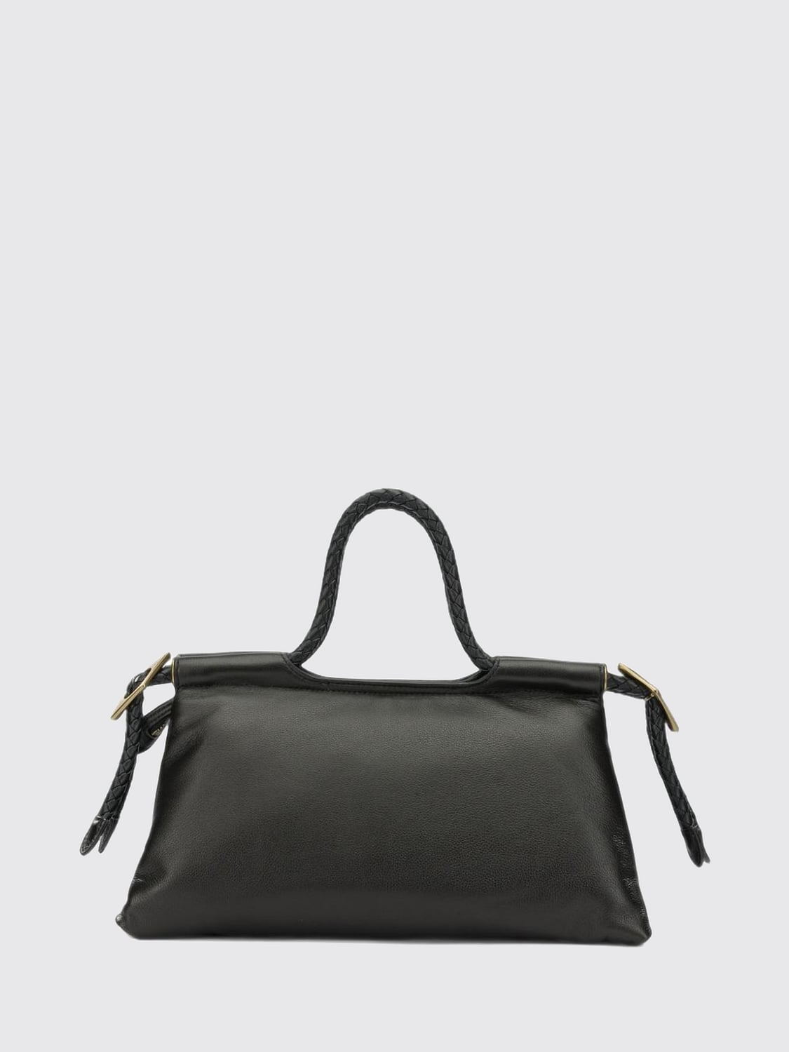 ISABEL MARANT HANDBAG: Pipa Lambskin Handbag Isabel Marant with Double Braided Handle, Black - Img 1