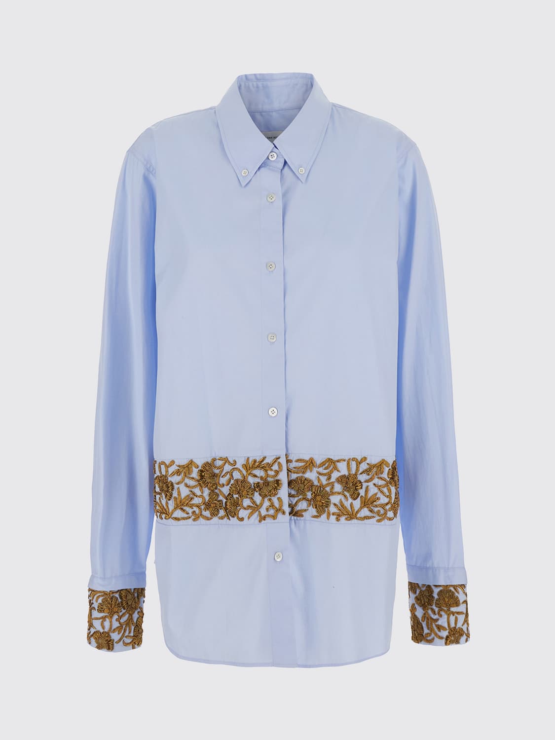 DRIES VAN NOTEN HEMDBLUSE: Hemdbluse damen Dries Van Noten, Blau - Img 2