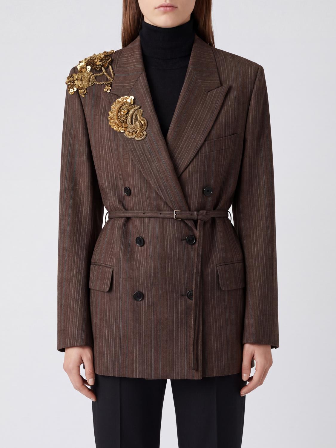DRIES VAN NOTEN GIACCA: Giacca donna Dries Van Noten, Marrone - Img 1