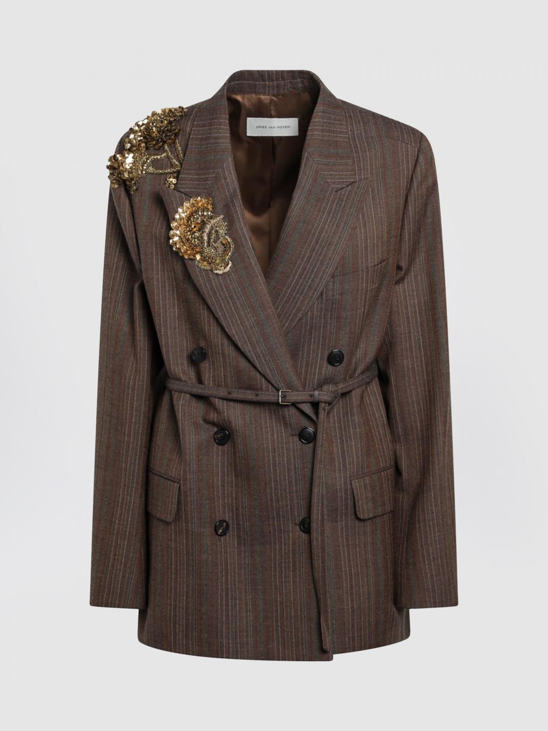 DRIES VAN NOTEN GIACCA: Giacca donna Dries Van Noten, Marrone - Img 2