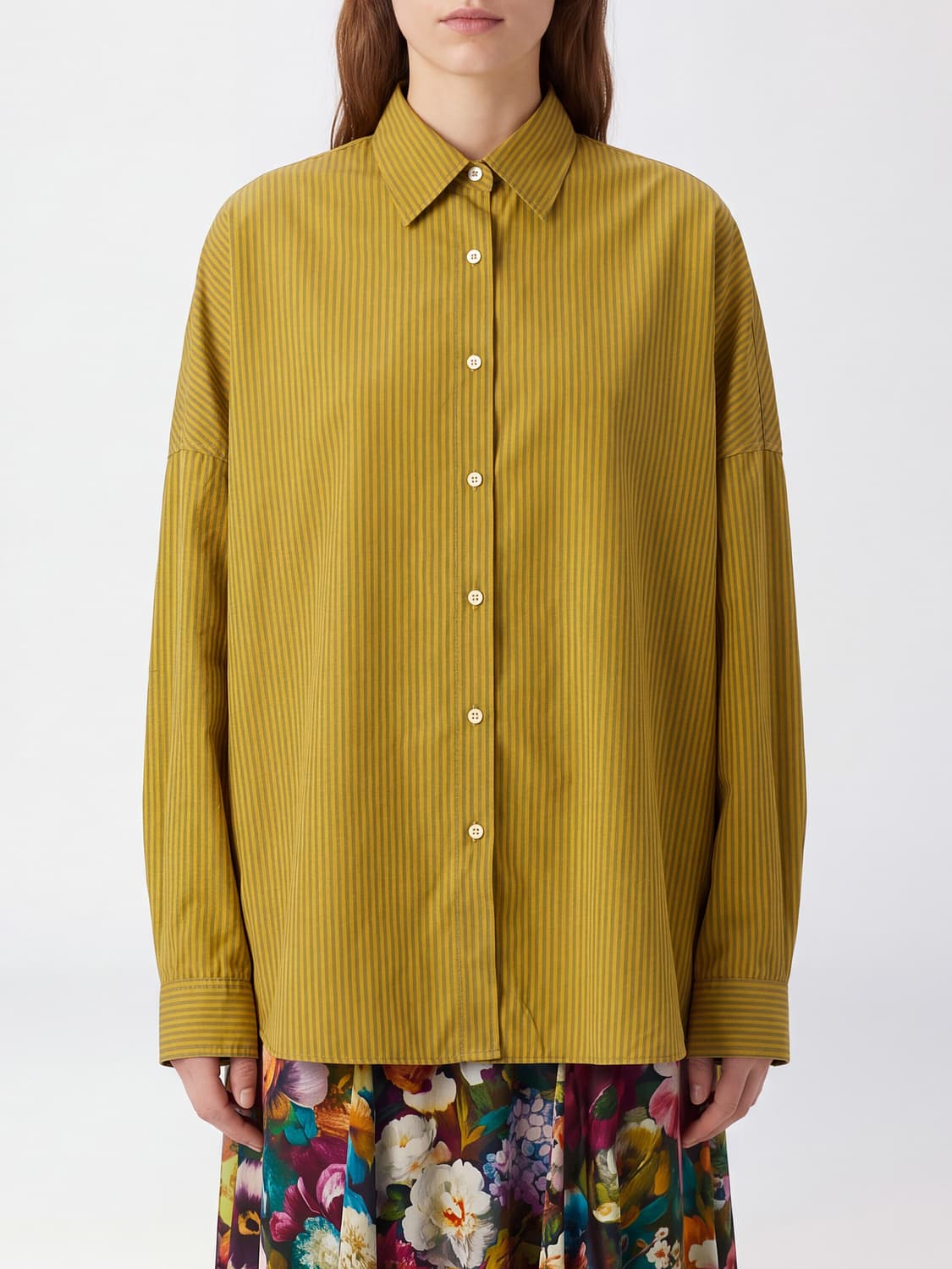 DRIES VAN NOTEN HEMDBLUSE: Hemdbluse damen Dries Van Noten, Grün - Img 1