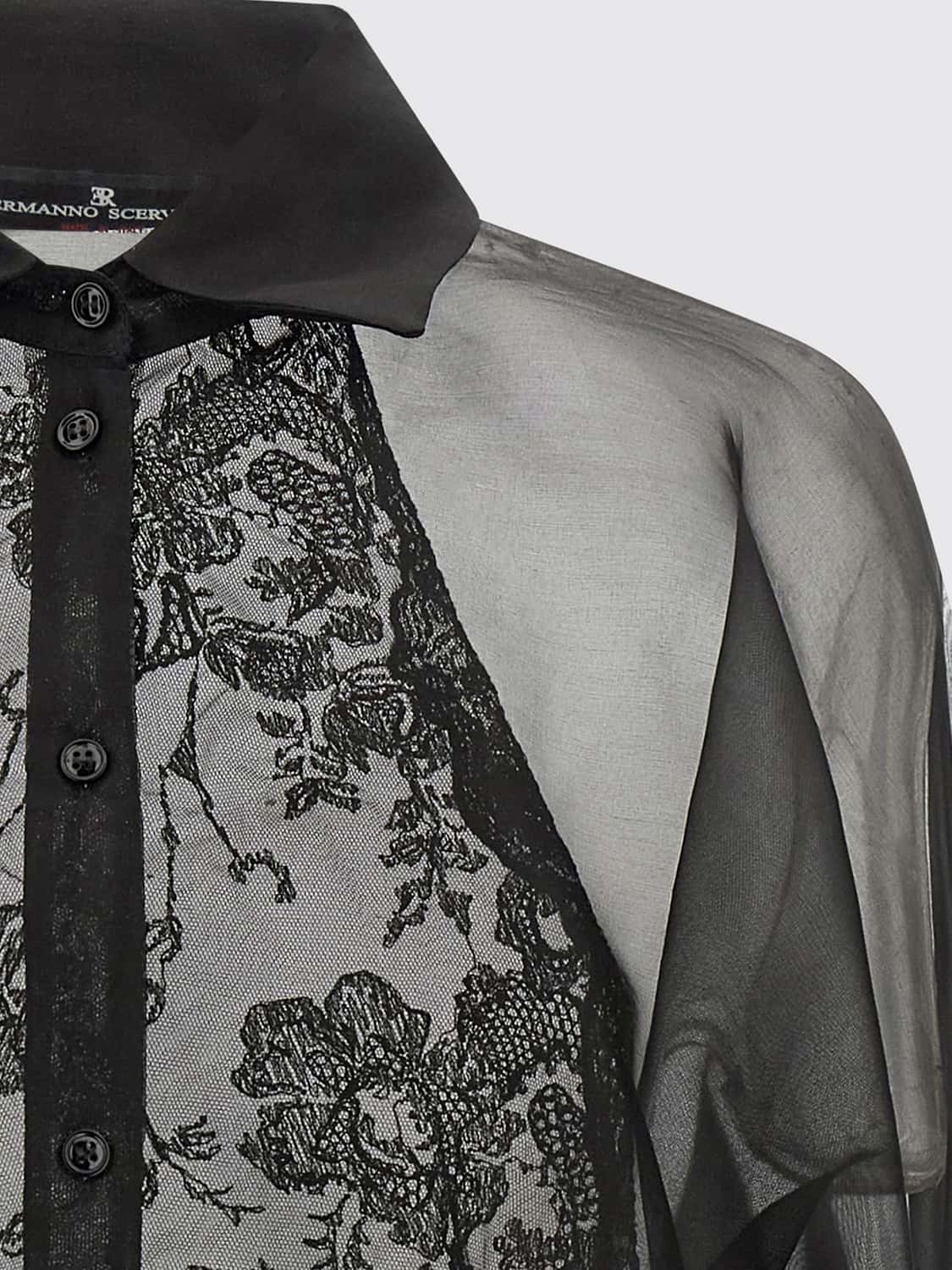 ERMANNO SCERVINO CAMISA: Camisa mujer Ermanno Scervino, Negro - Img 4