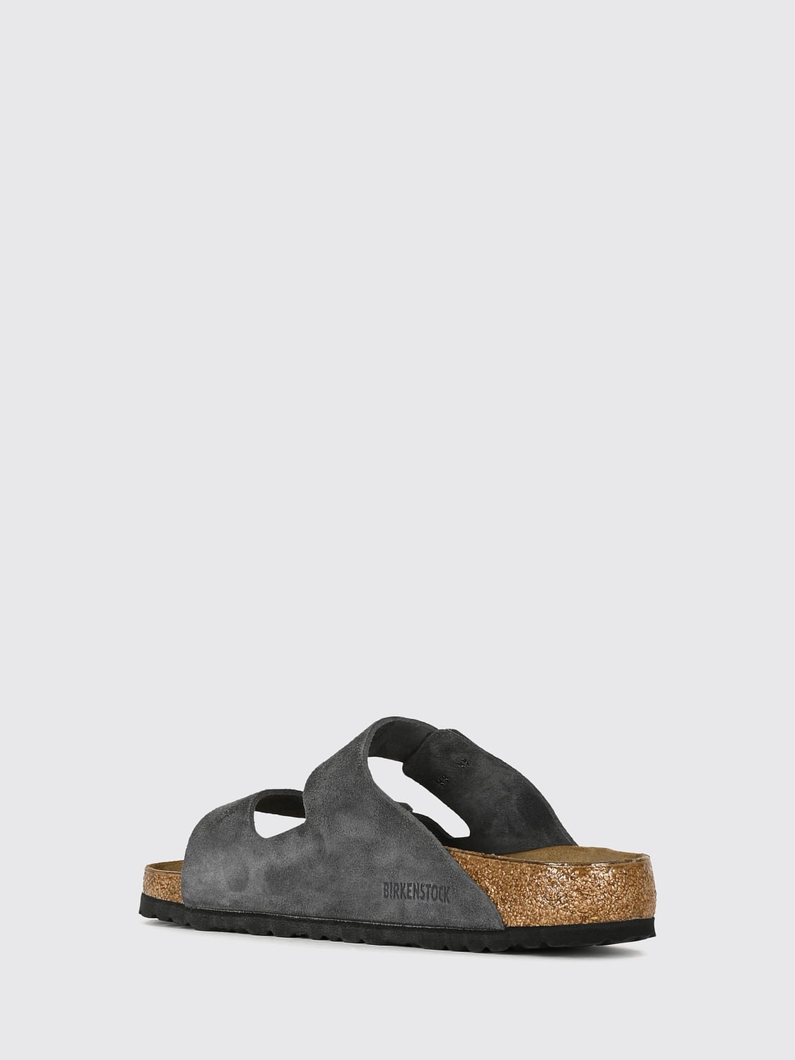 BIRKENSTOCK SANDALI: Sandali Arizona Birkenstock in pelle scamosciata con doppia fibbia, Nero - Img 3