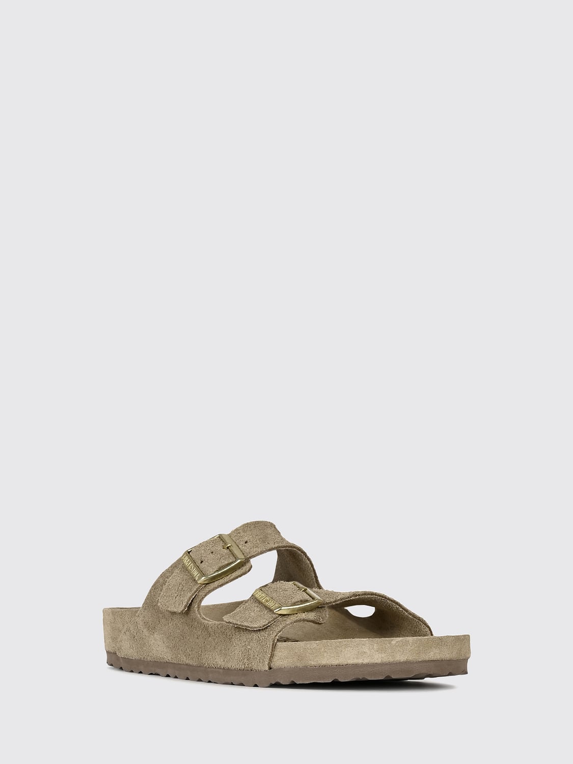 BIRKENSTOCK SANDALI: Sandali Arizona Birkenstock da uomo in pelle scamosciata, Tortora - Img 2