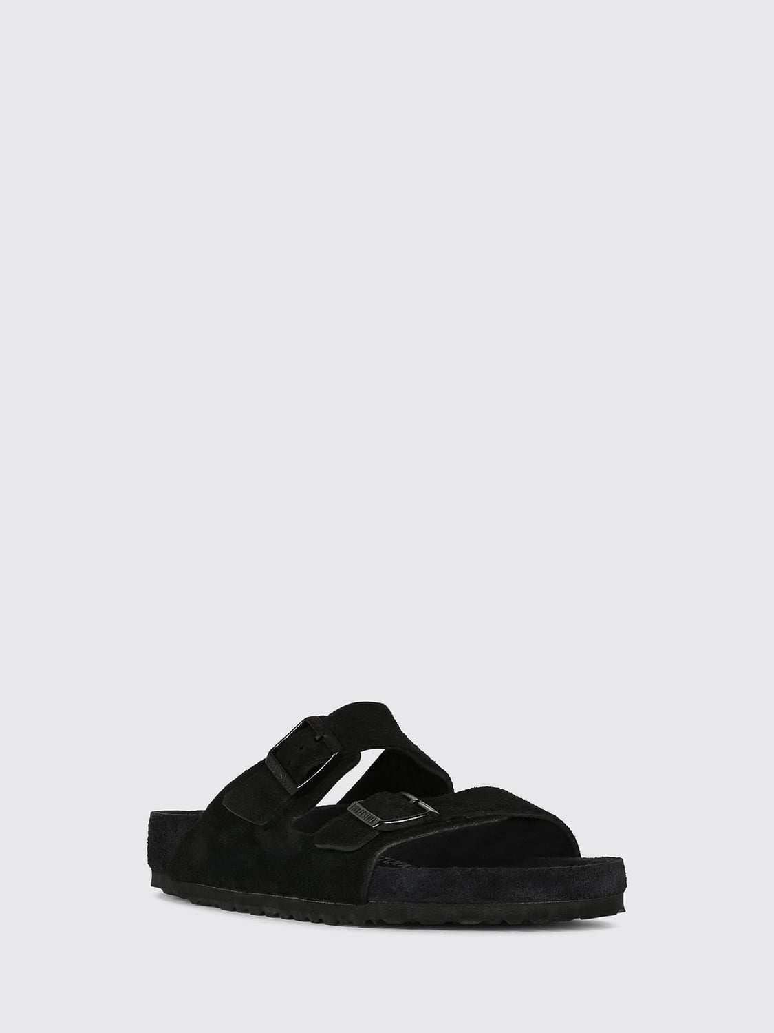 BIRKENSTOCK SANDALI: Sandali Arizona Birkenstock da uomo in pelle scamosciata, Nero - Img 2