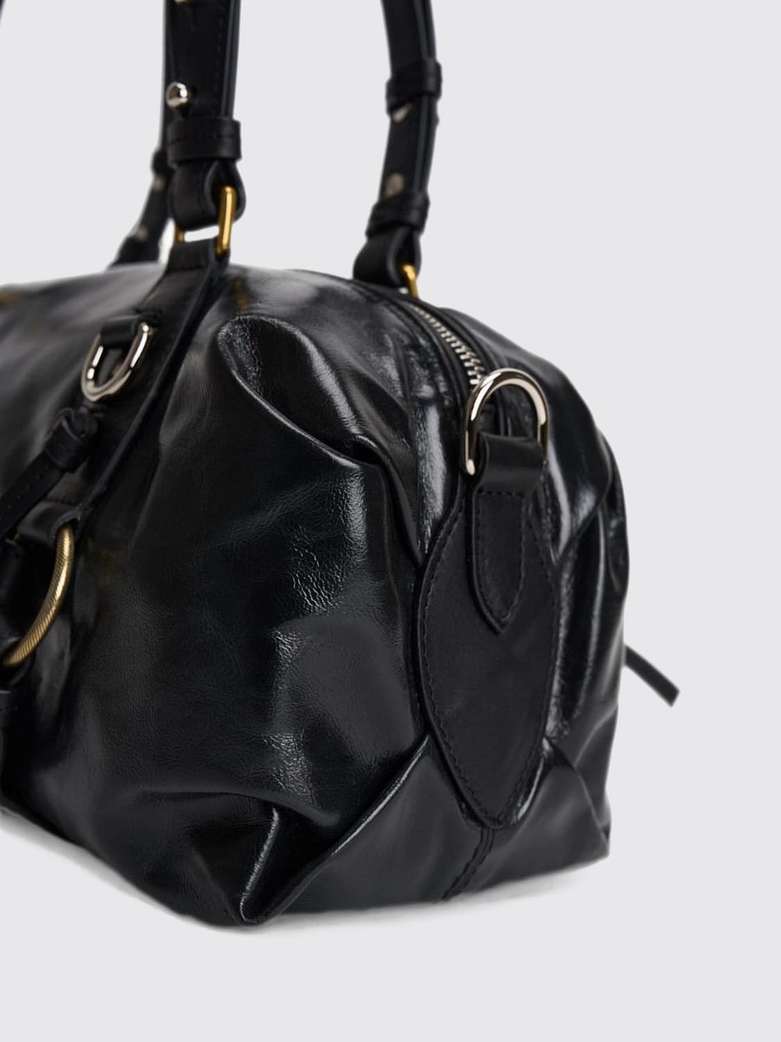 ISABEL MARANT SHOULDER BAG: Isabel Marant Tilpa Bovine Leather Double Handle Shoulder Bag, Black - Img 7