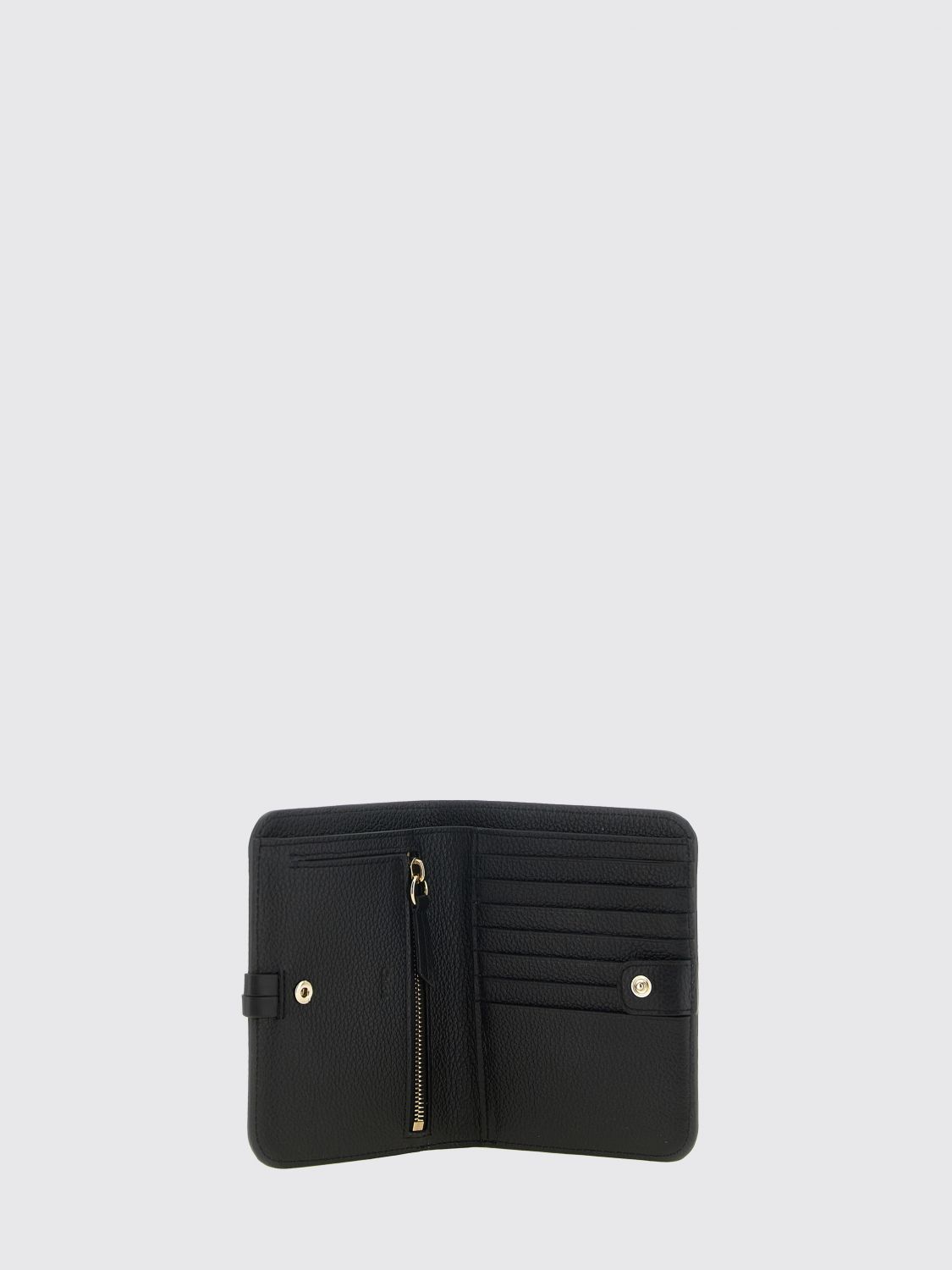 CHLOÉ 钱包: CHLOÉ 黑色小牛皮双折钱包配徽标挂饰, 黑色 - Img 2