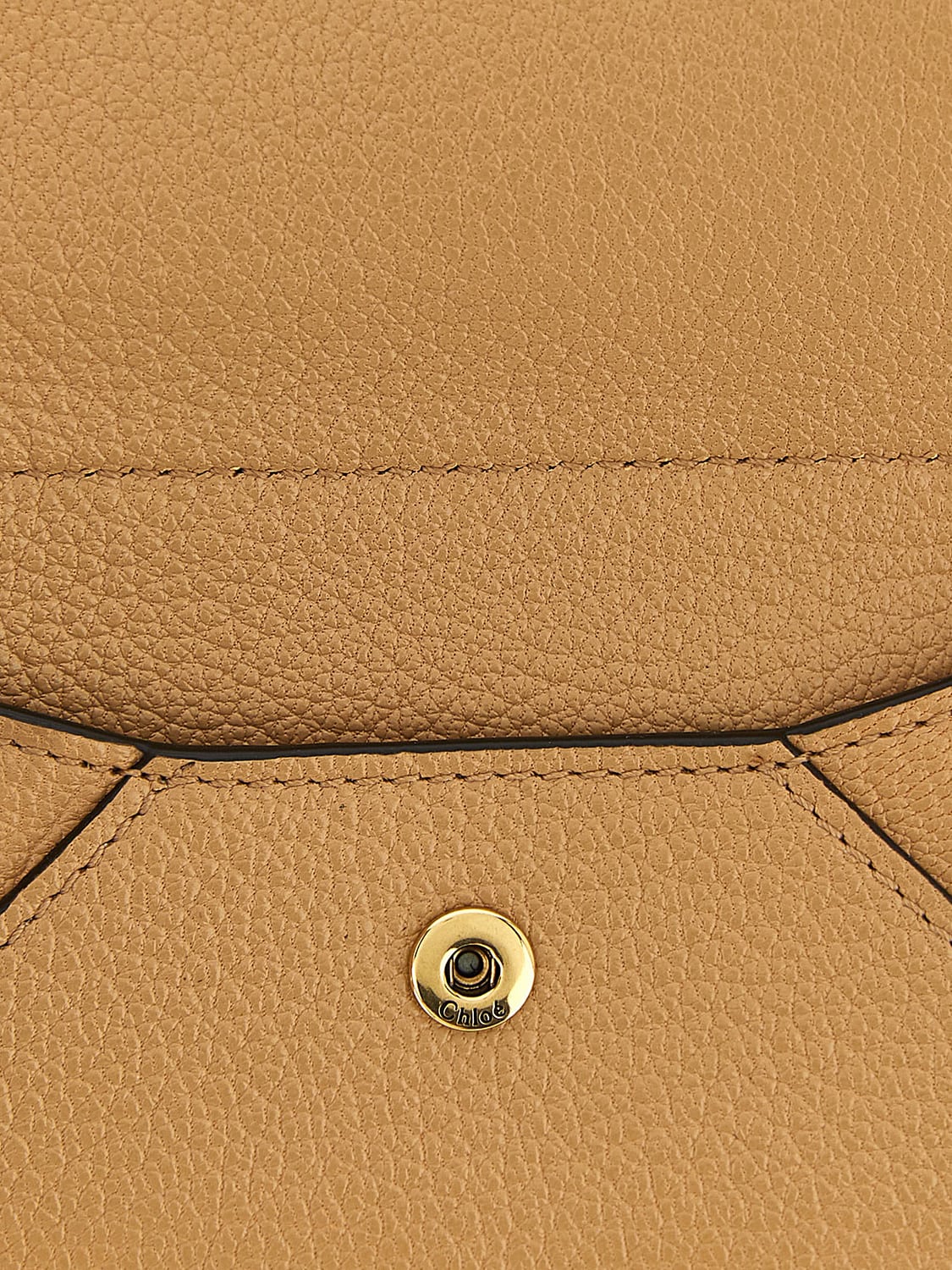 CHLOÉ 지갑: CHLOÉ 블루 고트 레더 엔벨로프 카드 홀더 (메탈 로고), 핑크 - Img 3